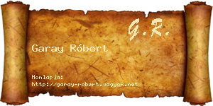 Garay Róbert névjegykártya